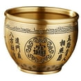 thumbnail image 2 of Cuenco del tesoro Feng Shui, adorno de mesa, artesanía, durabilidad, cuenco decorativo, de fortuna de latón para estante, oficina, sala de estar Estilo C, 2 of 8