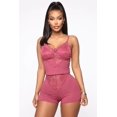 thumbnail image 1 of VISgogo Conjunto de lencería sexy de color sólido para mujer, camisola con tirantes de empalme de encaje con cuello en V, pantalones cortos elásticos delgados VISgogo moda, 1 of 9