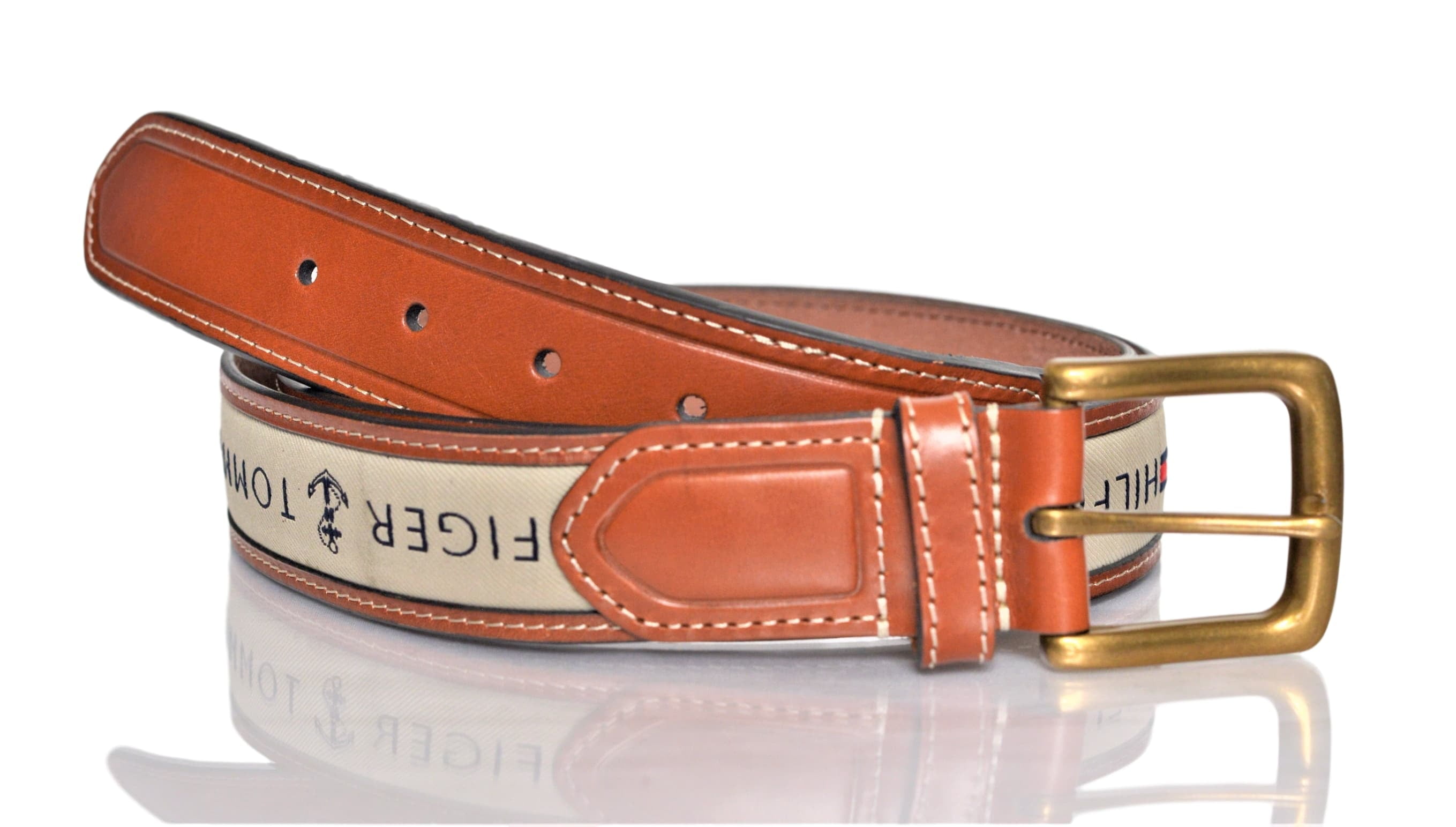 tommy hilfiger ribbon inlay belt