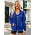 thumbnail image 5 of Zeagoo Zip Up Hoodies Coat Women Casual Jacket with Pockets Athletic Solid Long Sleeve Lightweight Oversized Sweatshirts, 5 of 7