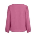 thumbnail image 3 of zbxnLI Spring Blouse for Womens Button down Cardigan Cotton Linen Pleated Shirts V Neck Long Sleeve Top Fashion Clothes, 3 of 7