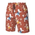 thumbnail image 5 of Kdxio Cute Poodle Dog Pattern Mens Casual Shorts - Drawstring Summer Beach Sports Shorts for Men, 5 of 9