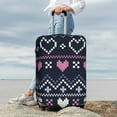 thumbnail image 7 of Hirioo Pixel Heart Winter for Elasticity Suitcase Cover (No luggage Included) Durable Luggage Protector Fits 18-32 Inch Luggage-Large, 7 of 7