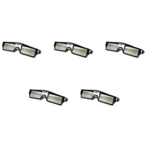 5X Rechargeable Active Shutter 3D Glasses for ALL DLP Projector,5 x glasses 5 x glasses cloth 5 x USB cable 5 x Instructions,black