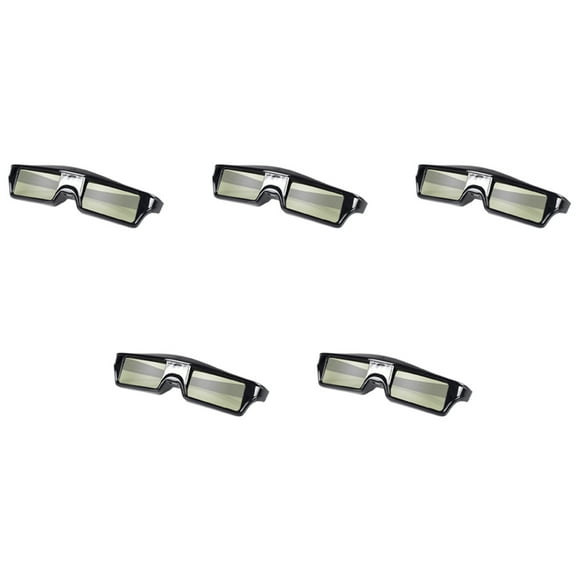 5X Rechargeable Active Shutter 3D Glasses for ALL DLP Projector,5 x glasses 5 x glasses cloth 5 x USB cable 5 x Instructions,black