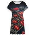 thumbnail image 3 of Oulette, Gambling,dice,casino Dress Fashion Beach Short Sleeve Dresses Female Party Printed Sundress, 3 of 7