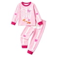 thumbnail image 2 of Girl Halloween Pajamas Crew Neck Skeleton Pajama Long Sleeve Cute Print Nightwear Loungewear Pajamas Girls Size 2-10 Years, 2 of 5