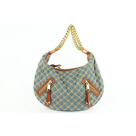 Marc Jacobs Quilted Denim Chain Hobo 18mjz0928
