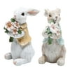 Standing Bunny Statues, Easter Bunny Figurines for Party and Home Decor (5.5 in,