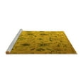 thumbnail image 2 of Ahgly Company Machine Washable Indoor Rectangle Abstract Yellow Modern Area Rugs, 2' x 3', 2 of 4