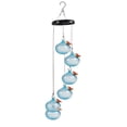 thumbnail image 2 of Comedero para colibríes Campanas de viento | Comedero para pájaros colgante de vidrio con gancho | Decoración decorativa de jardín al aire libre, patio, patio | Colorido, fácil de limpiar | Pantalla, 2 of 5