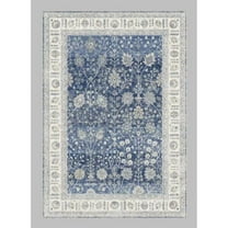 Yesfashion Carpets Area Rugs Washable 1200Gsm Velvet Pearl Velvet Washed Back Folding Simulation Printed Carpet Xk-Persia-Fenghua Juema Blue tint 5*7ft