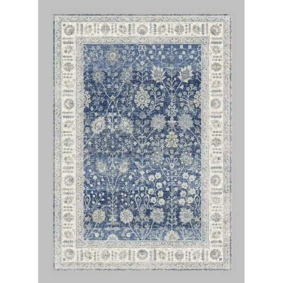 Geetinfly 6*9FT Area Rugs 1200Gsm 100% Polyester Rug 350Gsm Velvet Weight Pearl Velvet Washed Back Folding Simulation Printed Carpet Xk-Persia-Fenghua Juema Blue tint