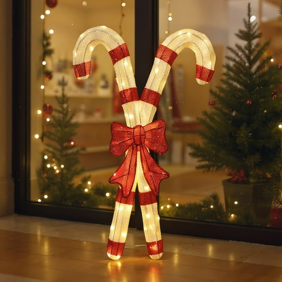 UBesGoo Christmas Candy Cane Lighted Christmas Decoration Outdoor Yard Decor
