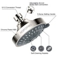 thumbnail image 3 of Hopopro Showerhead High Pressure Fixed Showerhead for Bathroom,5 Spray Modes Shower Head-Brushed Nickel, 3 of 9
