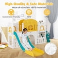 thumbnail image 5 of GVN All-in-1 Toddler Slide with Tunnel and Ladder and Basketball, Indoor Slide for Indoor, Kids, Yellow, 5 of 8