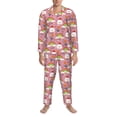 thumbnail image 3 of Uemuo Cartoon Chicken Pattern 2-Piece Loungewear Set - Men’s Soft Sleepwear, Cozy Winter PJs, Comfy Sleep Set-Large, 3 of 7