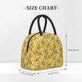 thumbnail image 2 of Honeii Flower Print Insulated Lunch Bag Women Reusable Lunch Box with Pocket for Work Picnic Travel -One Size, 2 of 6