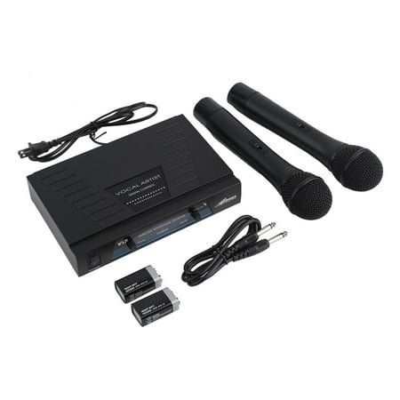 RADIGS Wireless Dual HandHeld Microphone Mic System For Outdoor Wedding Conference Karaoke Evening Party RWM1201VH VHF