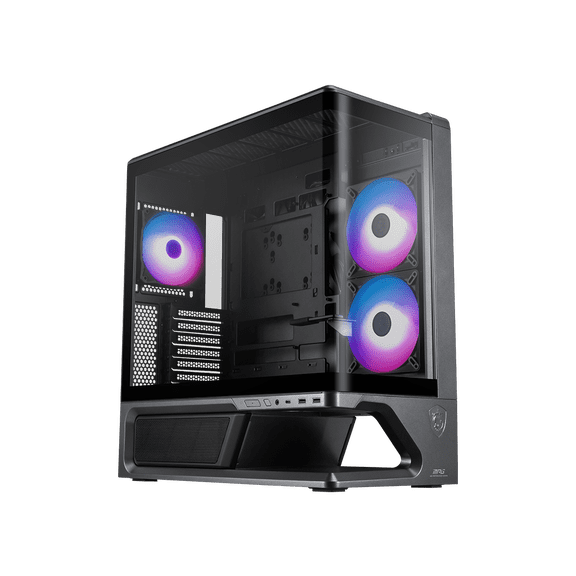 MSI MPG VIXTA 300R PZ Mid-Tower Chassis, L-shaped Curved Fully Tempered Glass with EZ-detach, ATX/Micro-ATX/Mini-ITX