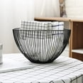thumbnail image 4 of NAMZI Metal Wire Countertop Fruit Bowl Basket Holder for Kitchen | Black Modern Home Storage Decor Stand - 11 Inch (Round A,White), 4 of 5