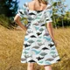 thumbnail image 5 of Westminster Bridge London Vestido de manga corta Vestido largo vestidos de mujer para mujer vestidos de mujer verano, 5 of 7
