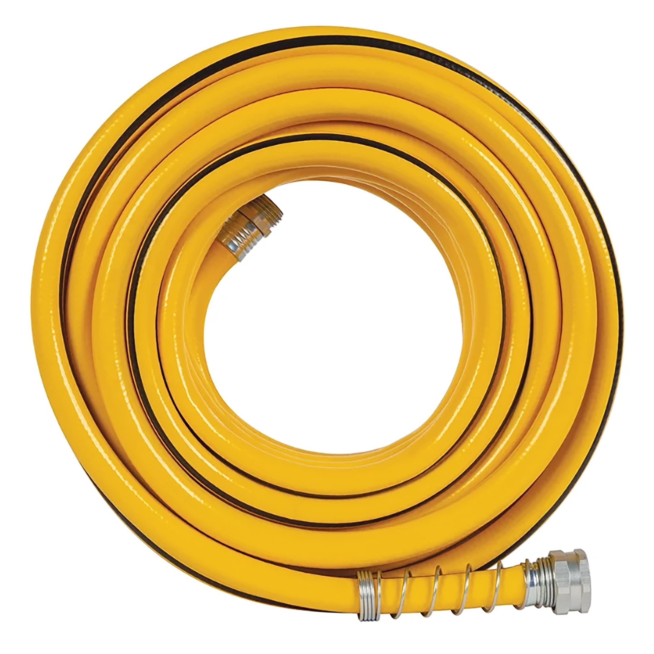 Gilmour Flexogen 50ft Heavy Duty Garden Hose, 5/8" All-Weather Water Hose with Crush-Resistant Aluminum Fittings, 500 PSI Burst Strength, Kink & Leak Resistant, Yellow