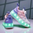 thumbnail image 5 of ﻿ Kids Roller Skates Light up Shoes with Wheels Shoes LED USB Charging Roller Sneakers for Girls Boys Birthday Christmas Gift, 5 of 11
