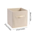 thumbnail image 3 of Simple Houseware Foldable Storage Bin, Cube Organizer Storage Bins with Handles, for Organizing Pantry, Closet, Shelf, Nursery, Playroom, Toy Box, Cubby, 10.6" x 10.6" x11", 3 of 6
