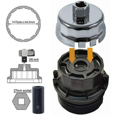 64mm Oil Filter Wrench Cap for Toyota Corolla Matrix Prius Scion Lexus CT200h