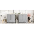 thumbnail image 4 of Grey Bathroom Vanity Set 60 inches with Embedded Ceramic Sinks and Sturdy Solid Wood Frame, 4 of 7