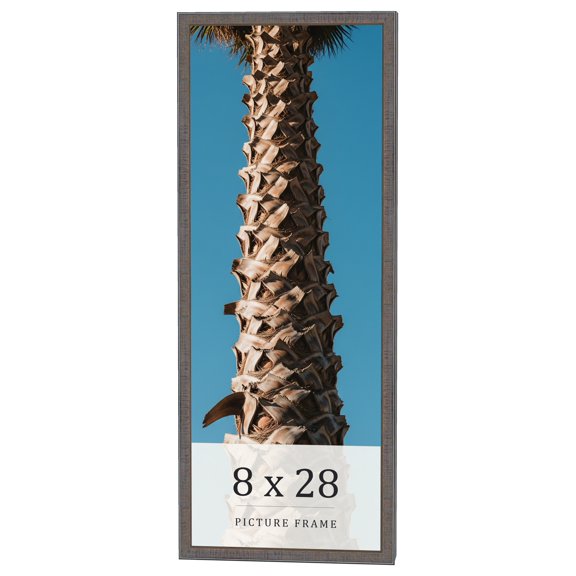 8x28 Frame Blue Kingsley Pewter Solid Wood Picture Frame Width 0.75 Inches |Interior Depth 0.5
