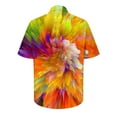 thumbnail image 3 of ALLLIST Casual Shirts for Men Big And Tall Short Sleeve Collared Button Down Shirts Rainbow Clothing for Men, 3 of 3
