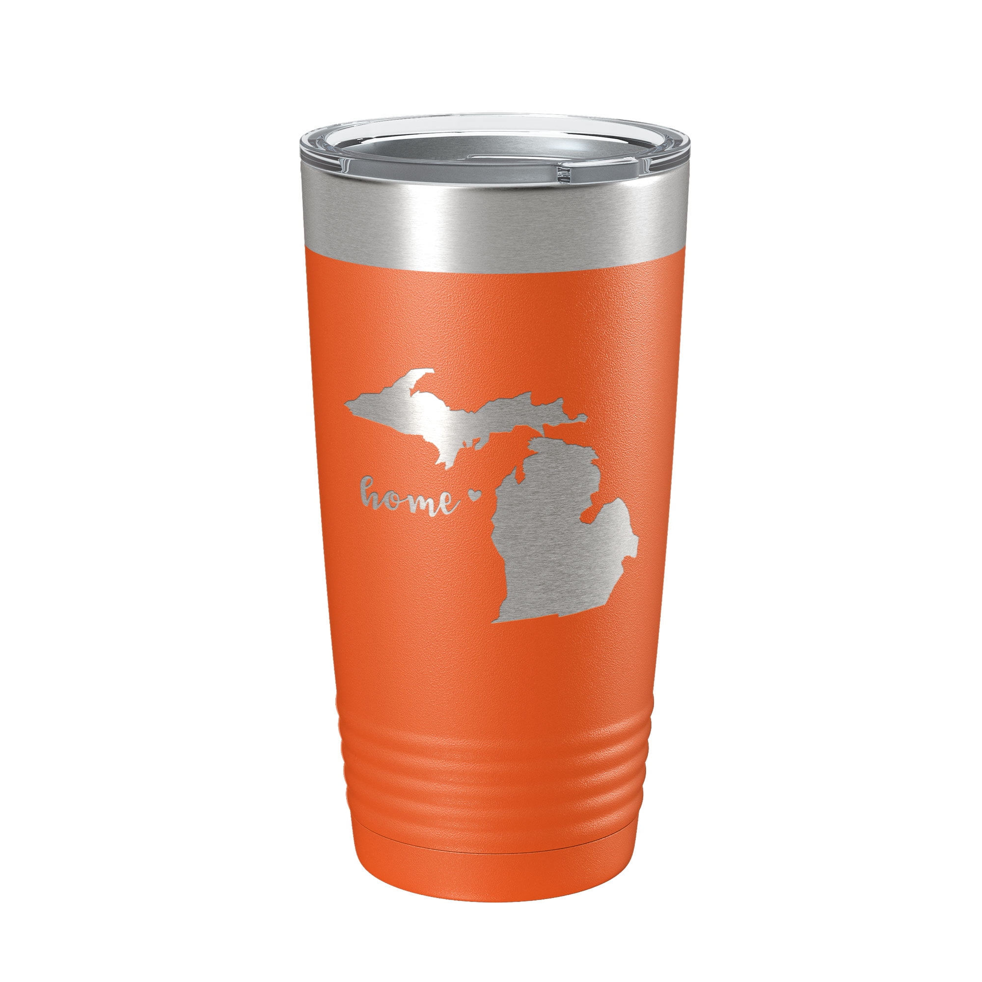 Michigan Tumbler Home State Travel Mug Insulated Laser Engraved Map