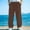 Brown, variant on Men's Casual Elastic Waist Tapered Pants for Daily Wear and Lounging