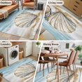 thumbnail image 5 of 3'x5' Area Rugs, Blue Coastal Shell Indoor Outdoor Area Rug for Living Room Bedroom, Beach Summer Seaside Nautical Washable Bathroom Rugs Kitchen Floor Carpet Mats Home Decor Aesthetic, 5 of 8