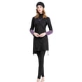 thumbnail image 4 of WILLBEST Traje de Baño para Mujer, Traje de Baño de Gran Tamaño, Traje de Baño conservador, Pantalones de Manga Larga, Gorro de Baño, Traje de Baño de Tres Piezas 3235, 4 of 8