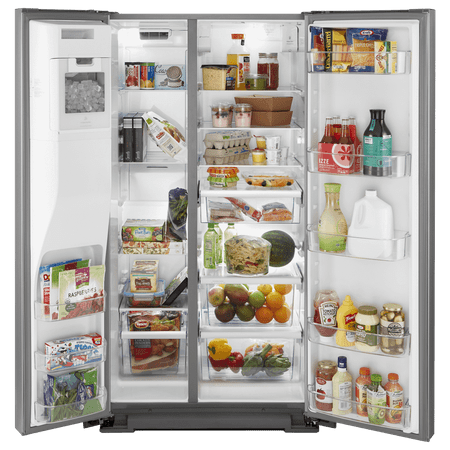 Whirlpool - 20.6 Cu. Ft. Side-by-Side Counter-Depth Refrigerator - Stainless steel