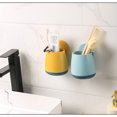 thumbnail image 2 of Wosthever Soporte para cepillos de Desagüe Lavabo Peine Organizador de de Estante de almacenamiento Cosméticos Accesorios Almacenamiento y organización del hogar Azul, 2 of 6
