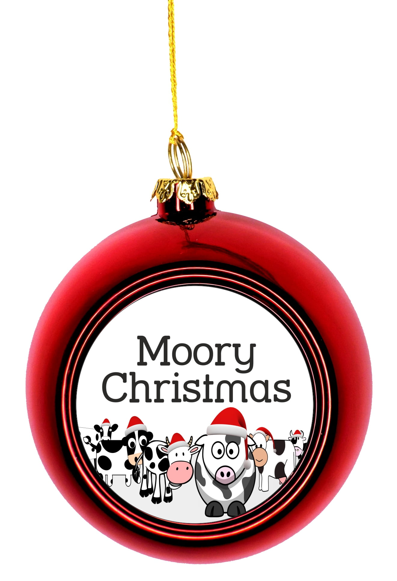 Moory Christmas Funny Novelty Ornaments Red Bauble Christmas Ornament