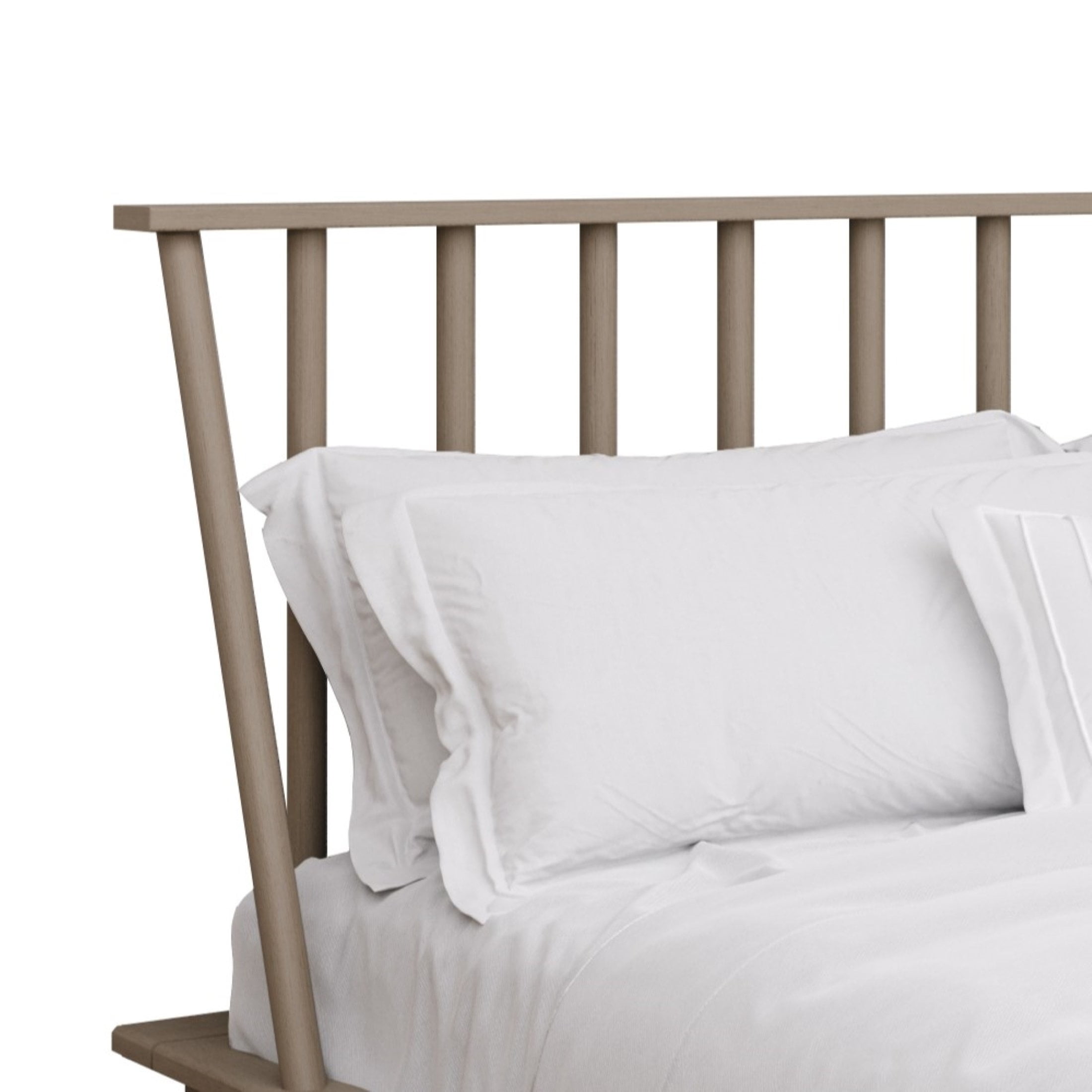 Castle Place Vintage Spindle Wooden Queen Platform Bed, Antique Grey