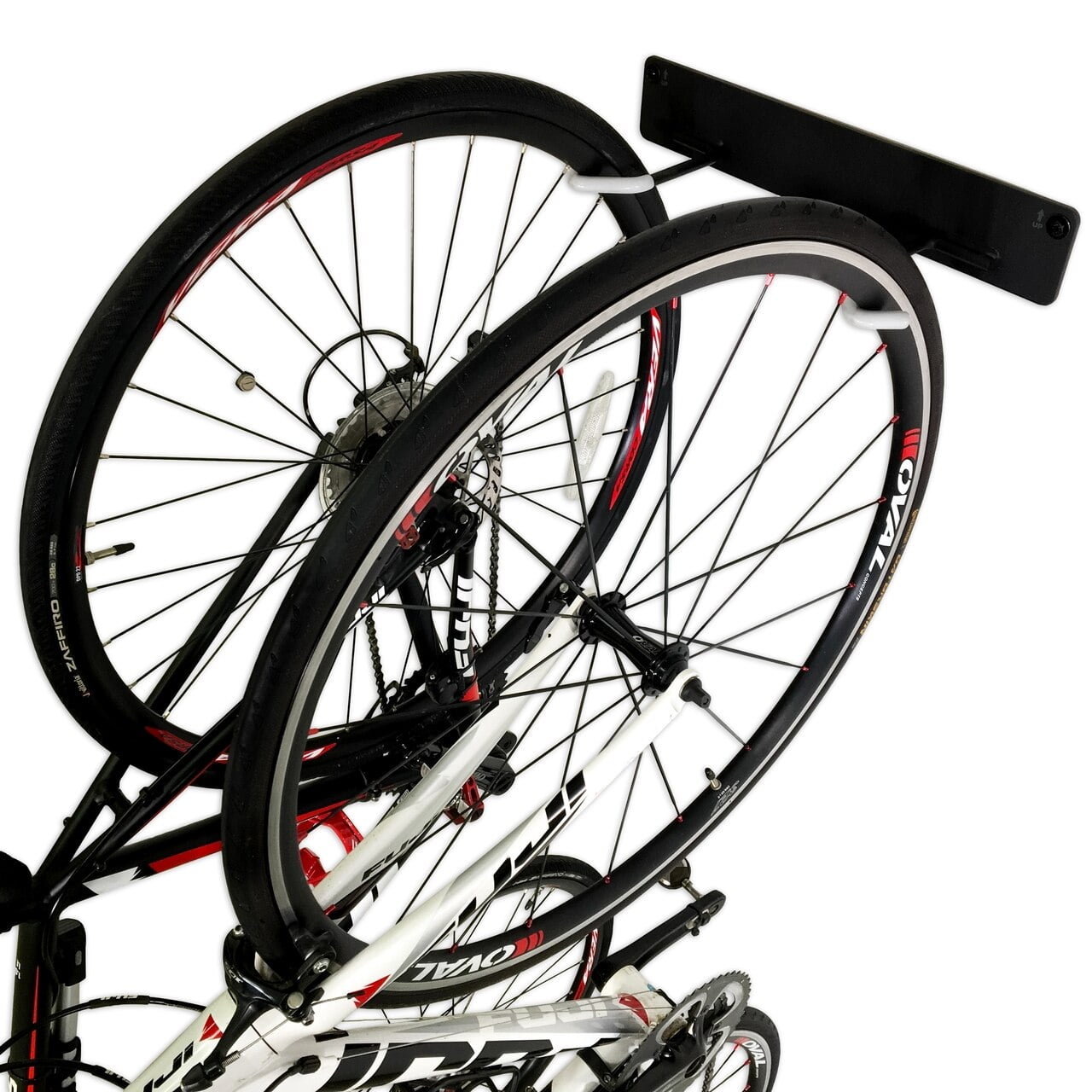 StoreYourBoard BLAT 2 Bike Vertical Metal Wall Rack, Holds 2 Bikes, Garage Wall Mounted Storage Hooks, Max 100 lbs