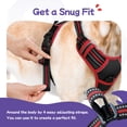 thumbnail image 5 of Pigo Dog Harness No Pull Pet Harness with 2 Leash Clips, Adjustable Soft Padded Dog Vest, No Choke Reflective Outdoor Pet Oxford Vest with Easy Control Handle for Medium Dogs, Black & Red, 5 of 11