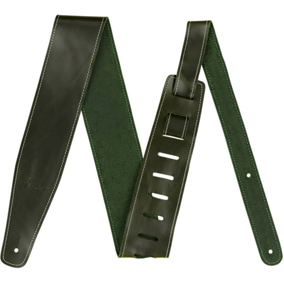 Fender Broken-In Leather 2.5 in. Guitar Strap - Green