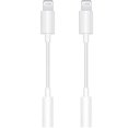 thumbnail image 1 of MUMUMAB Paquete de 2 adaptadores Lightning a conector para auriculares de 3,5 mm con certificación Apple MFi, cable auxiliar de audio Dongle, convertidor de auriculares compatible con iPhone 12 12 Pro, 1 of 5