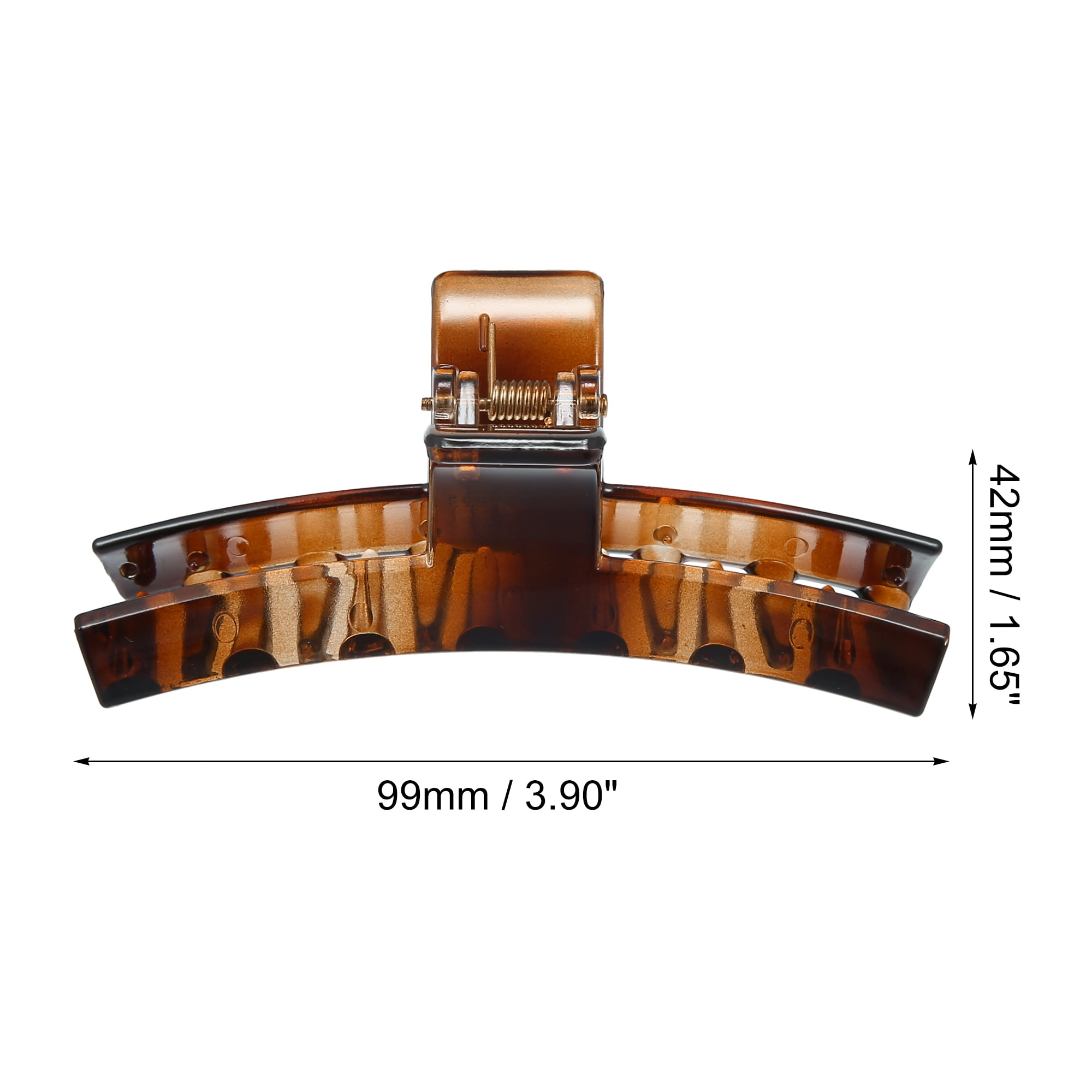 NOMADIC NOOK Women's Hair Clips No Slip Grip Plastic 4Pcs Brown