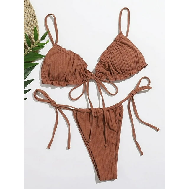 Traje de baño bikini europeo y americano sexy triángulo bolso correas