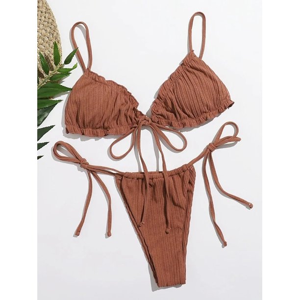 Traje de baño bikini europeo y americano sexy triángulo bolso correas