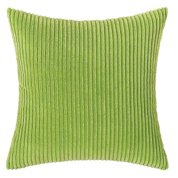 Fundas de cojín cuadradas de pana, suaves y a rayas, para sofá, dormitorio, 45 x 45 cm