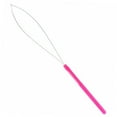 thumbnail image 3 of Beads Loop Pulling Needle Professional Tool Plastic-Handle Extension Threader Knitting Steel Ring Needle Wig Sewing Repair Rose Red, 3 of 6